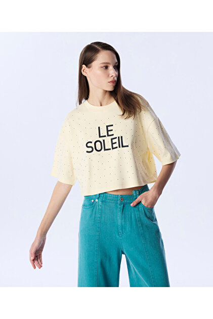 Twist HOTFIX BASKILI SLOGANLI T-SHIRT - Fiyatı, Yorumları