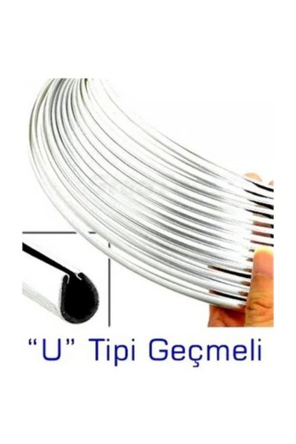 2 Metre U Tipi Krom Nikelaj Elkamet Şerit Çıta