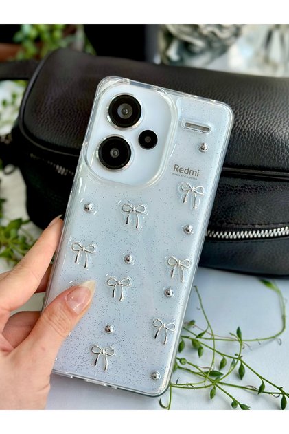 Redmi Note 13 Pro Plus 5g Compatible 3D Mini Bow Design Toy Silicone Case