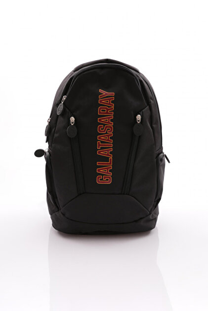 Licensed Black Original Backpack with Cross Zipper Detail