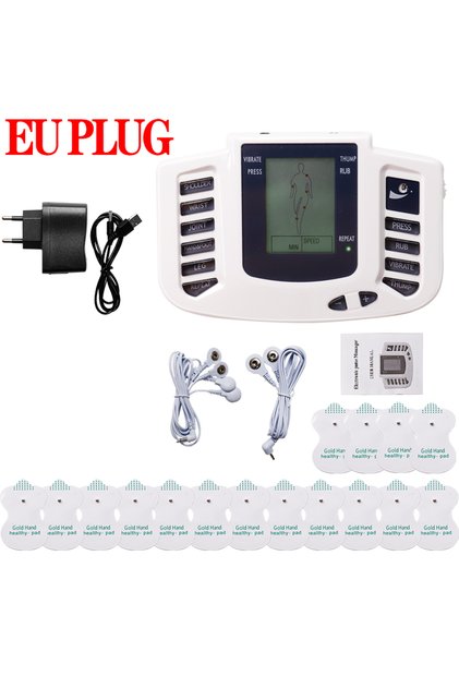 Z3-028-EU Electrical EMS Tens Massage 10 Levels 16 Pads Pulse Acupuncture Muscle Stimulator Portable