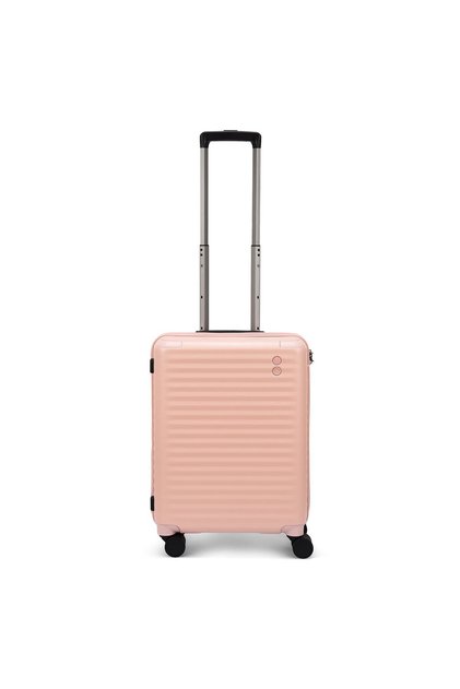 Celestra 55cm Hardcase Non-Expandable 4 Double Wheel Cabin Luggage Trolley Pink
