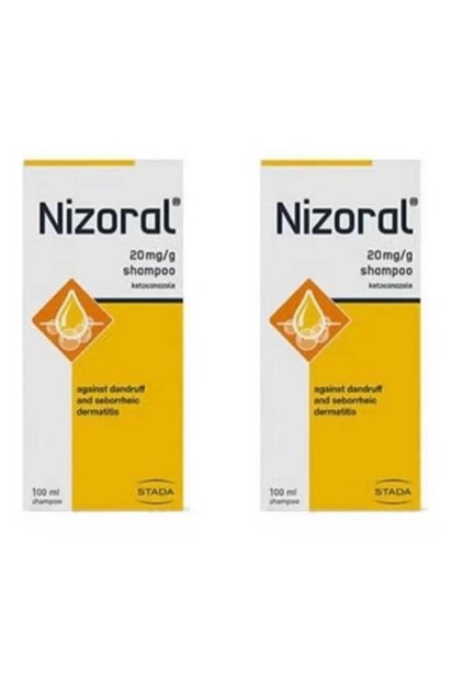Two 100ml bottles of Nizoral anti-dandruff shampoo