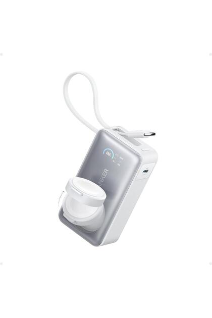 Anker Maggo Powerbank (10K, 35W, Apple Watch İçin) - Beyaz - A1657
