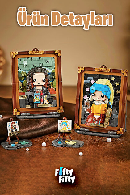 Vagonlife LOZ Creative Serisi Şövale Figürlü Ve Tablo 604 Parça