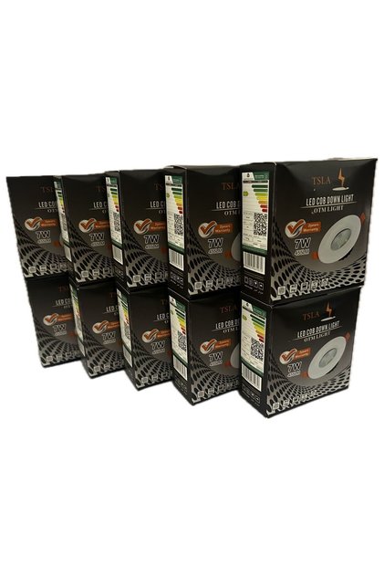سبوت لايت 7سم 7 واط ابيض مجموعة من 10 قطع Led Cob 6500k