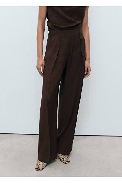Wideleg Cuffed Trousers