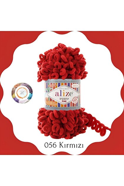 Puffy Fine 56 El Örgü Ipliği Küçük Ilmek (TEKLİ) - 100 Gr. 14.5mt. Parmak Ipi, Battaniye Ipi
