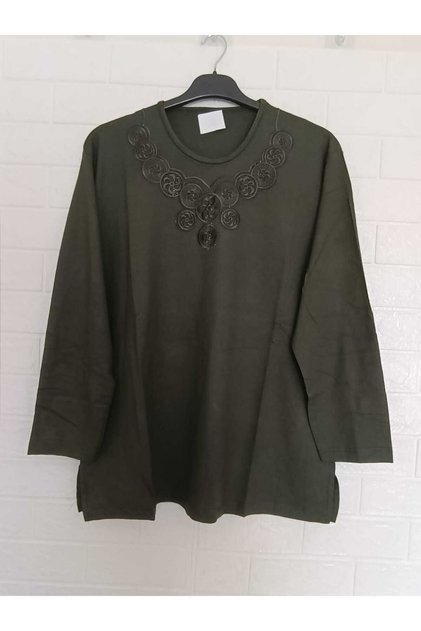 1. Quality Seasonal Plus Size, Tok Combed Cotton, Long-Sleeved Blouse