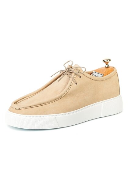 Alviso Longo Model Genuine Leather Men's Beige Casual Shoes