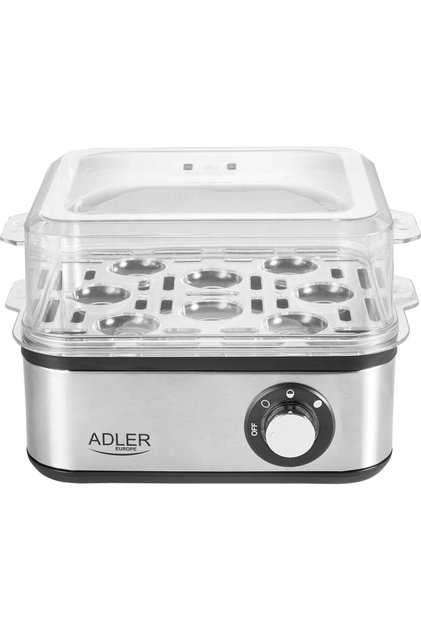Aparat de fiert oua Adler AD4486, 800W, capacitate 8 oua, Argintiu