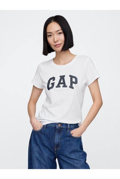 Kadın Beyaz 2'li Logo Kısa Kollu T-Shirt Seti