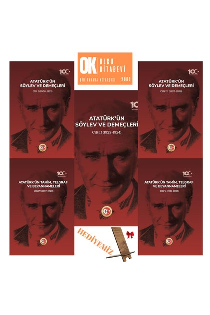 Atatürk'ün Söylev ve Demeçleri + Atatürk'ün Tamim, Telgraf ve Beyannameleri - 5 Kitap Set CİLTLİ