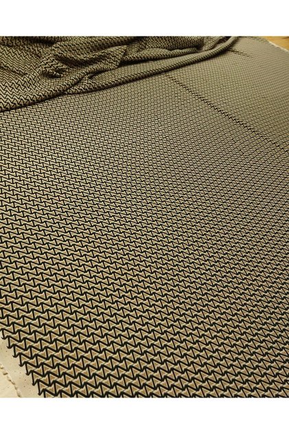 Flush Viscose Geometric Pattern Brown Black Ecru Colors Width: 145 cm