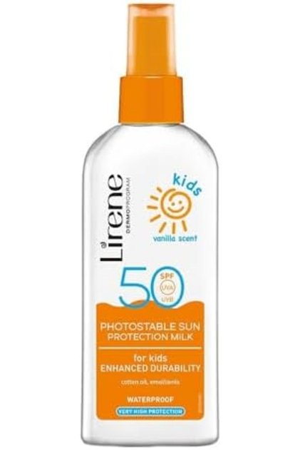 Vanilla Scent Photostable Sun Protection Milk Spray for Kids, SPF 50