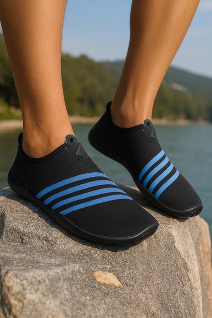 Enigma Black Blue Sea and Beach Shoes