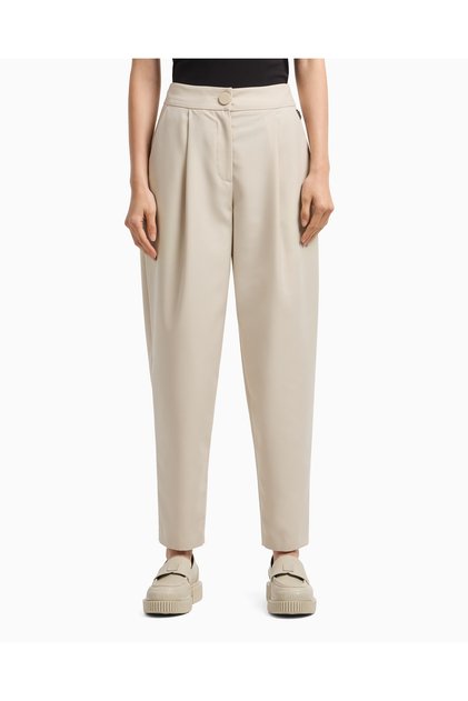 Women's Comfortable Fit Flared Sliced Pleated Pants Xw 000222 Af10855-U1095