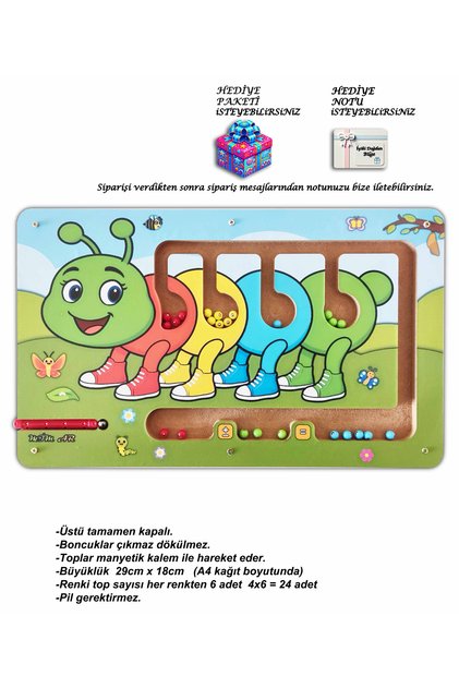Eğitici oyuncak-Mıknatıs ve Boncuklar (TIRTIL)