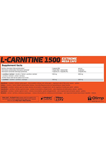 l carnitine 1500 extreme mega caps Olimp L-Carnitine 1500 Extreme 120 Capsules Weight Loss Slimming Diet Fat  Burner