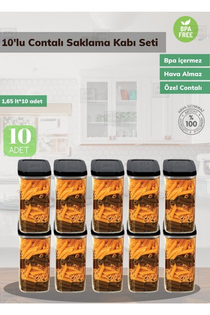 10-Piece Storage Container Set, Leak-Proof Food and Grain Box, Airtight