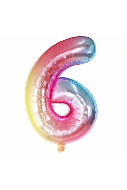 Balon Flippy, Cifra, 40 cm, , Multicolor, Cifra 6