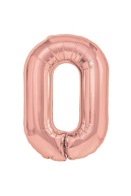 Balon Flippy, Cifra, 40 cm, , Rose Gold, Cifra 0