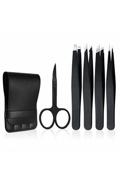 valkyrie 5 Adet Profesyonel Paslanmaz Çelik Deri Çantalı Cımbız