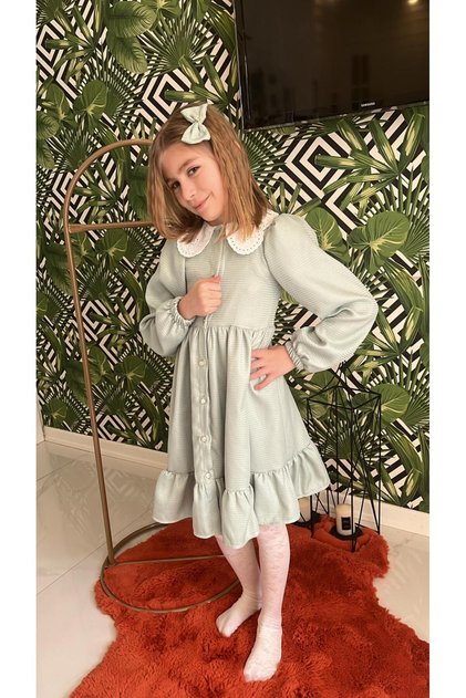 Wednesday Ready Collar Vintage Children's Dress