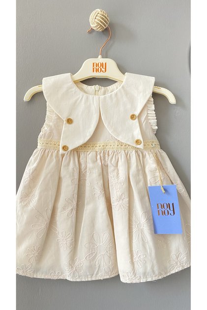 Collared Embroidered Dress