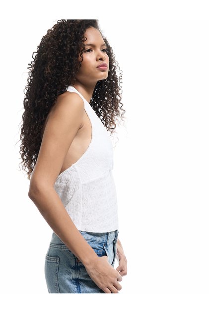 Double Breasted V Neck Shirred Slit Detailed Wrap Crop Top