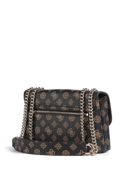 GUESS Eco Erica Convertible Xbody Flap Bag – Borsa A Tracolla Color Crema Con Logo, 24x14x5 Cm, In Poliuretano Riciclato