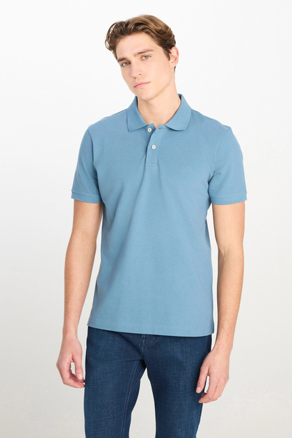 Polo Neck Regular Fit Men's T-Shirt L 211810400
