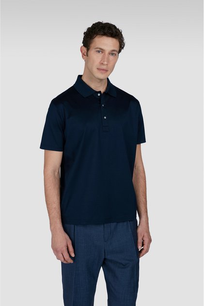 Cotton Polo Shirt with Buttons