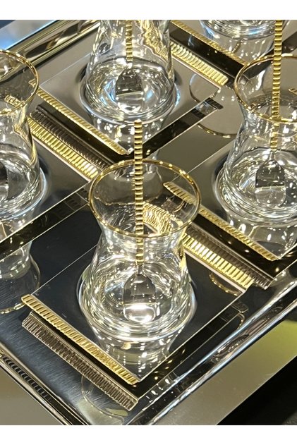 Mios Çay Tabağı Gold 6 Kişilik