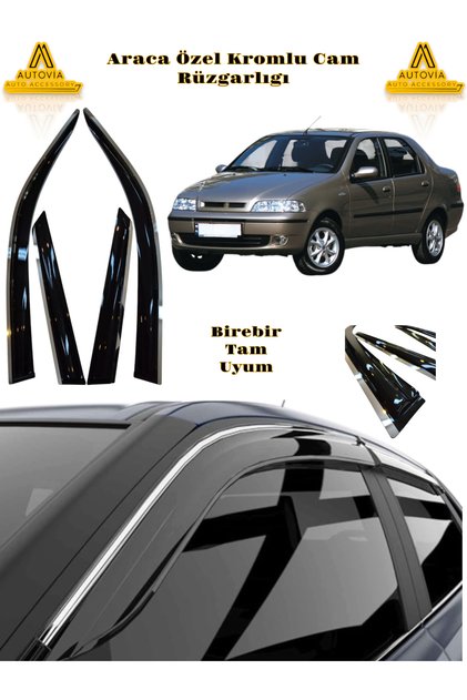 Fiat Albea Kromlu Cam Rüzgarlığı 4lü
