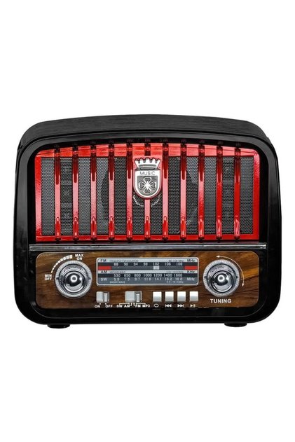 راديو هاي فاي محمول بثلاث قنوات FM/AM، وبلوتوث، ومنفذ AUX لبطاقة الذاكرة، وذاكرة فلاش USB
