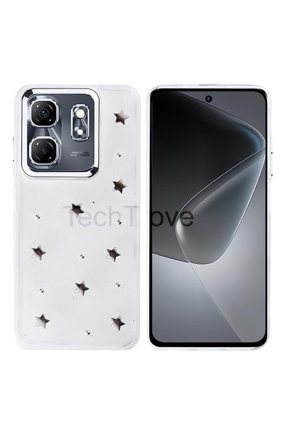 Infinix Hot 50I Case Embossed Patterned Glitter Transparent A+ Quality Cover