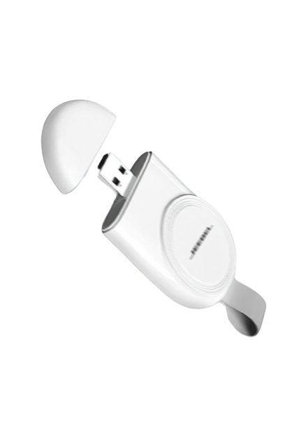| شاحن لاسلكي مغناطيسي USB للساعات الذكية، وحدة شحن محمولة سريعة | أبيض