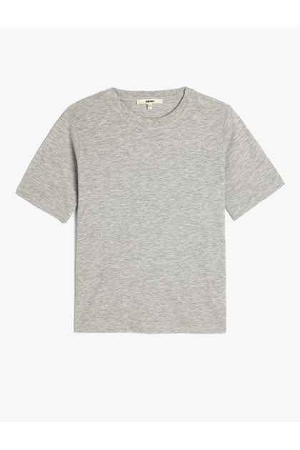 Regular Fit Short Sleeve Crew Neck Cotton Basic T-Shirt