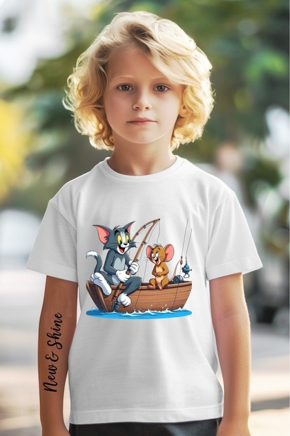Tom and Jerry Printed Oversized Children's T-Shirt