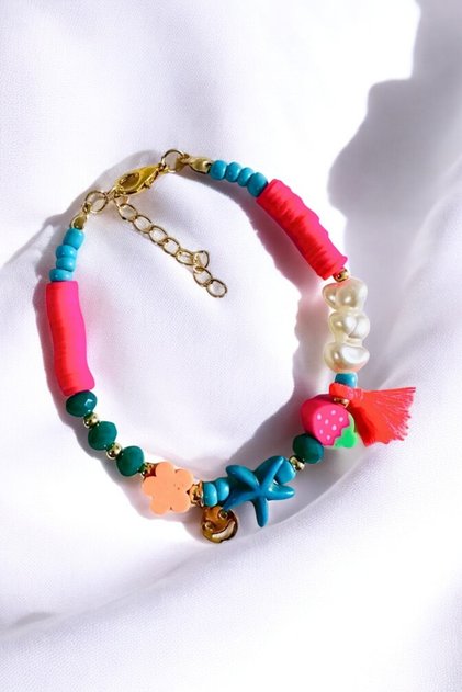 FIMO STARFISH BAROQUE TASSEL BRACELET