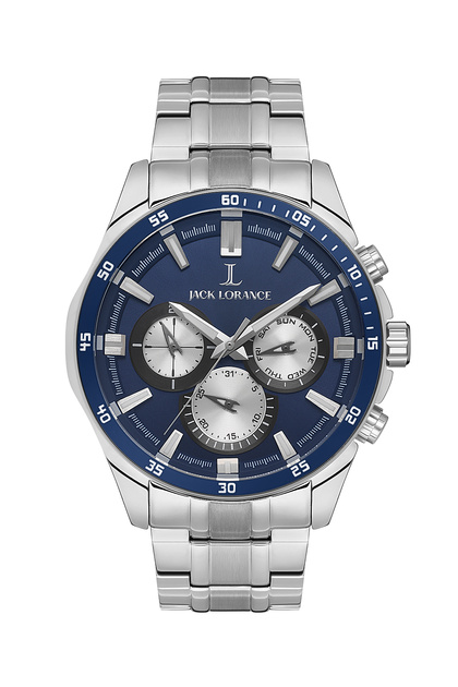 Jlb0199102 Navy Blue & Silver Steel Cord Men's Wristwatch