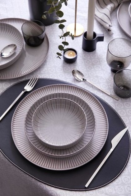 Service Petit-Déjeuner Kütahya Porselen Atlantis Teos 16 Pièces - Porcelaine Élégante 4 Personnes, Assiettes Bols Plats, Lave-Vaisselle OK
