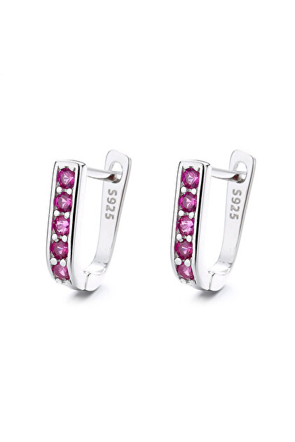 Cercei Tortițe Elegante din Argint 925, cu Zirconiu, Placate cu Rodiu, Stil Modern