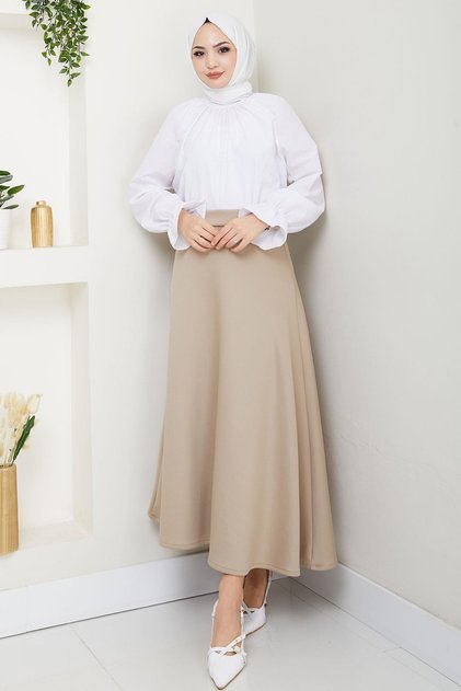 Φούστα Mevlana Μπεζ HM2716