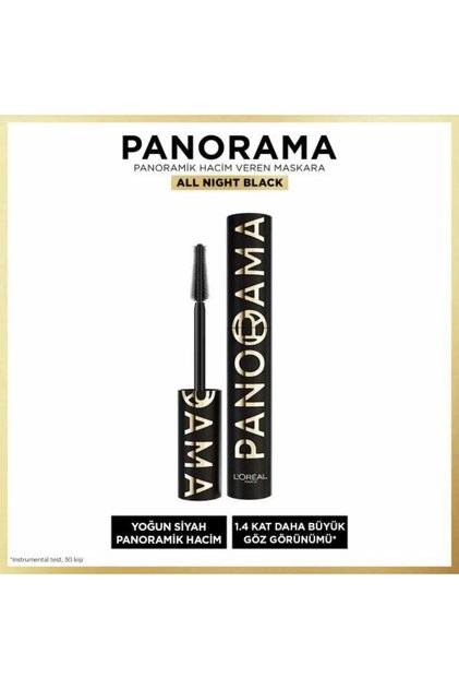 L'Oréal Paris Panorama Hacim Veren Maskara All Night Black - Siyah