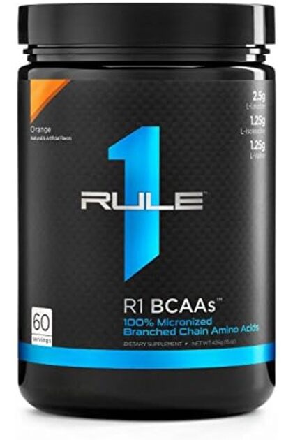 BCAA's 100% Micronized Branched Chain Amino Acids | Dietary Supplement | Orange | 60 Servings