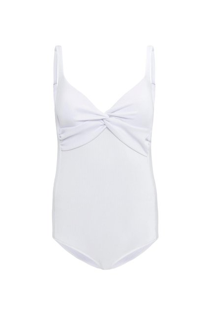 Aquaviva Women's White Violet Knotted Swimsuit