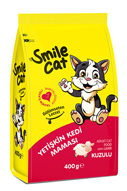 SMİLE CAT YETİŞKİN KEDİ MAMASI KUZULU 400GR