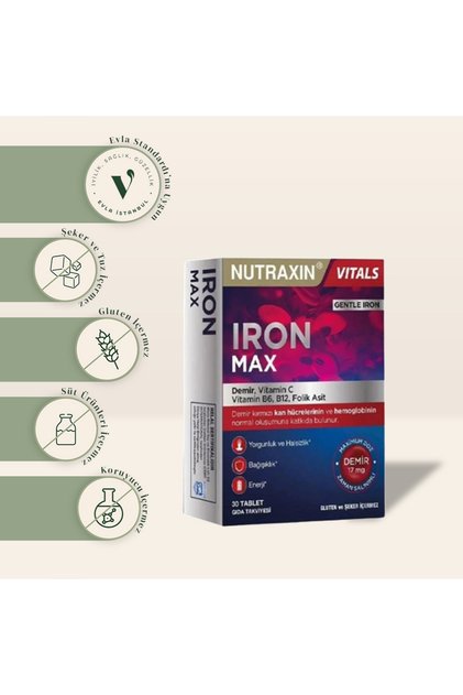 Iron Max Demir İçeren Takviye Edici Gıda 30 Tablet